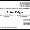 Pelger Artur 1921-1998 Todesanzeige